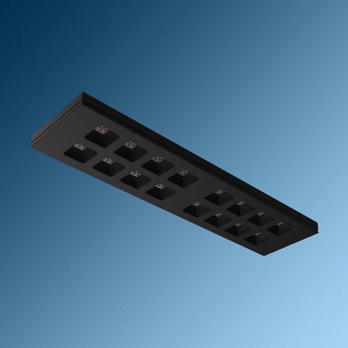 Imagen de productos 1: BRILLIANCE Low UGR 5400Lm 48W 30x120  Surface Mounted LED Backlight Luminaire ,4000 K, Black Body Black Shader