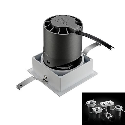 Product image 1: NLED8643DS 7W 36° 3000K 肖邦酒店筒灯（方形无边可调）