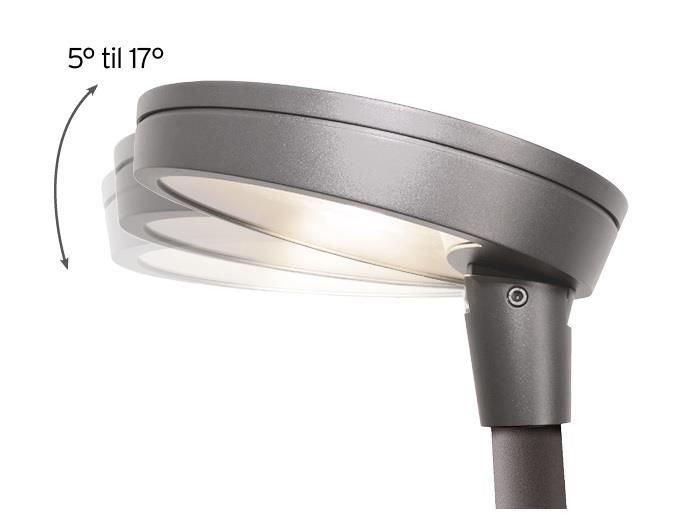 Product image 1: CircLED Single Grey 21W LED 4000K Ra>80 DYNADIM Adjustable