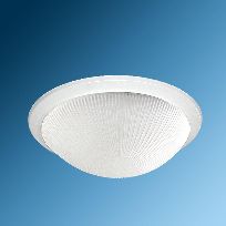 Product image 1: White PROTON Ceiling Mount Round Luminaire with Matt smooth Glass Diffuser and 2 x E27 Lamp holders