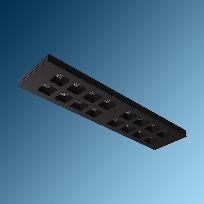 Imagen de productos 1: BRILLIANCE Low UGR 5400Lm 48W 30x120  Surface Mounted LED Backlight Luminaire ,4000 K, Black Body Black Shader