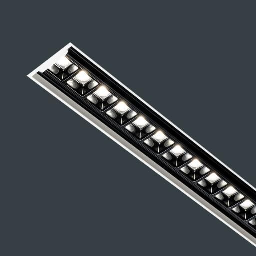 Imagen de productos 1: Flexbar Recessed - 8W (6W/m) - Secondary Straight - 1400mm - Black Ref - 4000K