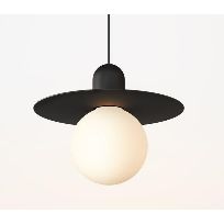 Product image 1: Sombrero black matt + placebo down +  ball 155 LED 2700K GE