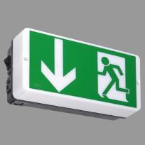 Product image 1: SCHÖNEFELD 1h, single battery escape route indication luminaire, PC opal, image 3, wide beam
