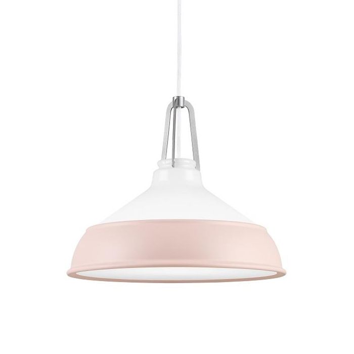 Product image 1: Worker Round Pendant Ø400, 1000 lm, Dusty Pink, 830, MP+BV