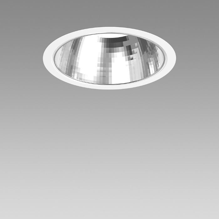Immagine prodotto 1: Downlight da incasso Echo 210 28W 2600lm IRC > 90 3000K bianco con riflettore argento 60°