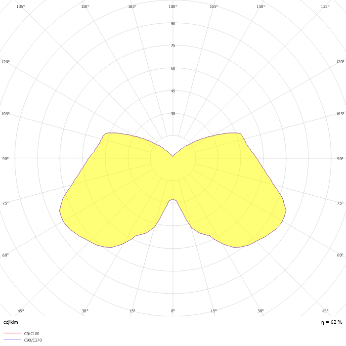 TULIP Park light Clear Diffuser With Black Body