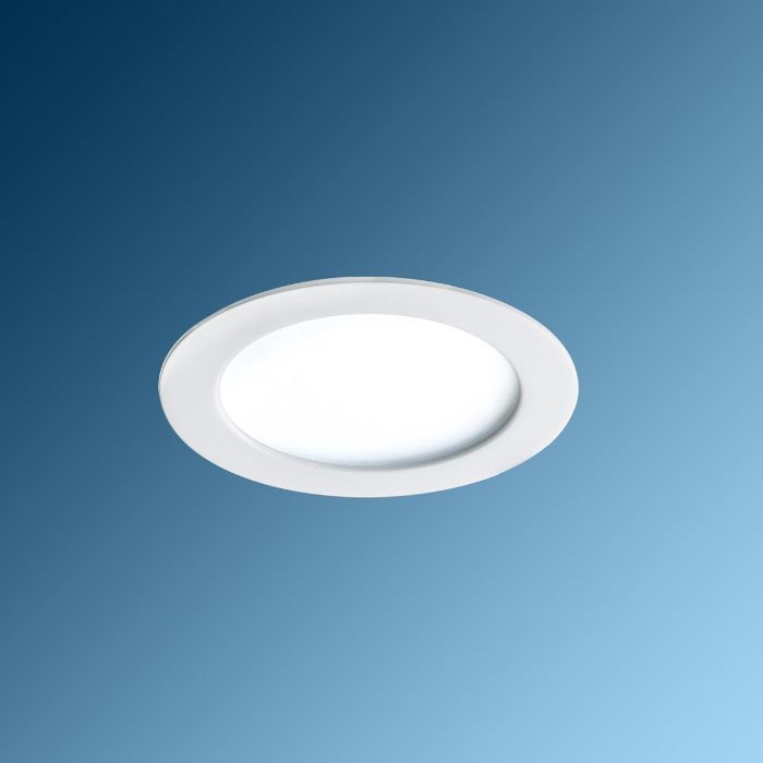 产品图片 1: DIANA 700 Lm 10W AC Direct LED Downlight luminaire ,3000K , Ø120mm , PS Diffuser, White Body