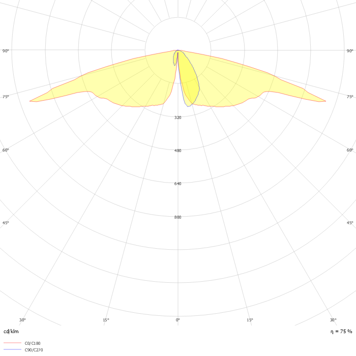 TownTune Asymmetric Lyre DTD BDP273 1 xLED130-4S/740 DN09 DR