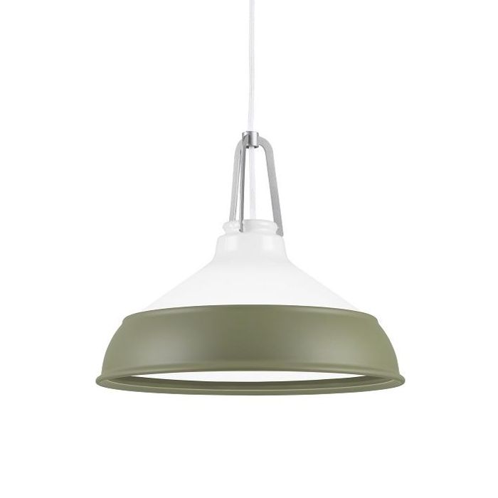 Product image 1: Worker Round Pendant Ø400, 1000 lm, Medium Dusty Green, 830, MP+BV