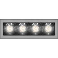 Product image 1: SHARP RECESSED TRIM 4X 12W 940 VERY WIDE FLOOD BLACK  EXT.DRV + SCREEN 4X WHITE