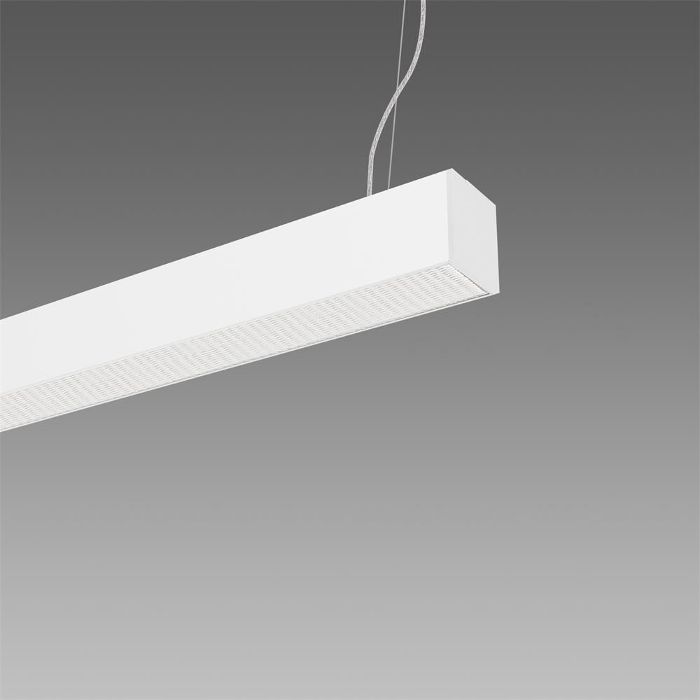 Product image 1: 6639 Madrid S - HE - suspension-ceiling direct light - with prismatic diffuser 3000K CRI 80 30W CLD-D-D White