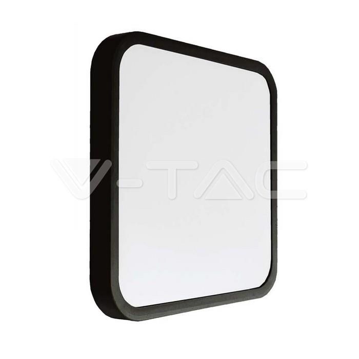 Immagine prodotto 1: V-TAC VT-8630 48W LED DOME LIGHT WITH SAMSUNG CHIP 6500K SQ BLACK FRAME IP44