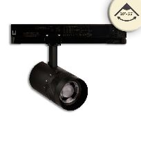 Product image 1: 3-PH Track light focusable, 12W, 20°-55°, black matt, 3000K, DALI dimmable