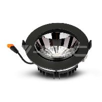 Produktbild 1: V-TAC LED Downlight - SAMSUNG CHIP 20W COB Reflector Black Housing 4000K