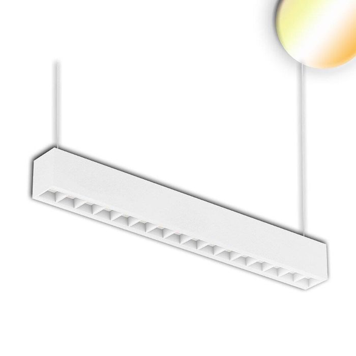 Product image 1: LED Surface mounted/hanging light linear Grid 20W, stackable, white, ColorSwitch 3000|3500|4000K