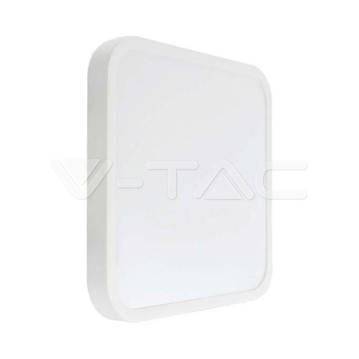 Immagine prodotto 1: V-TAC VT-8618 18W LED DOME LIGHT SAMSUNG CHIP 4000K SQ WHITE FRAME IP44
