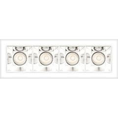 Product image 1: SHARP RECESSED TRIM 4X 12W 940 VERY WIDE FLOOD WHITE  EXT.DRV + SCREEN 4X BLACK