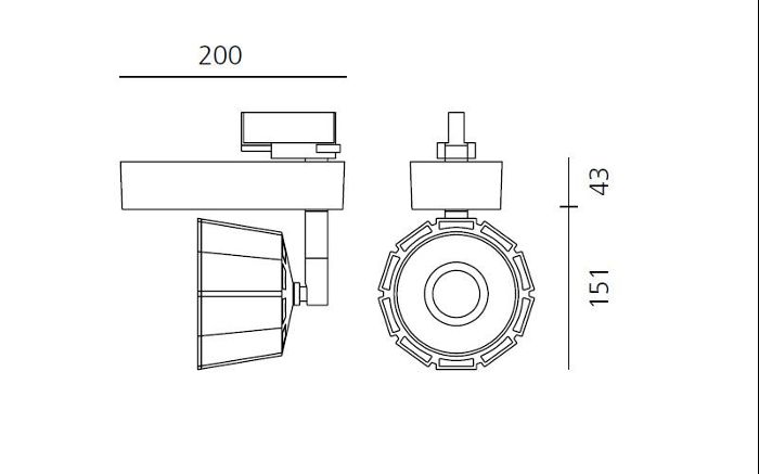 Immagine prodotto 2: Airlite binario LED 4000K 2x8° nero non dimmerabile