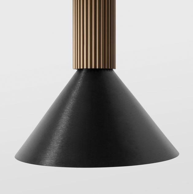 Product image 1: Extruded suspended 46 900 LED 3000K flood DE bronze anodised - black brushed anodised