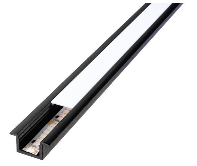 Product image 1: StripLine Profile Recessed Black + StripLine 827lm/m 2700K Ra>90