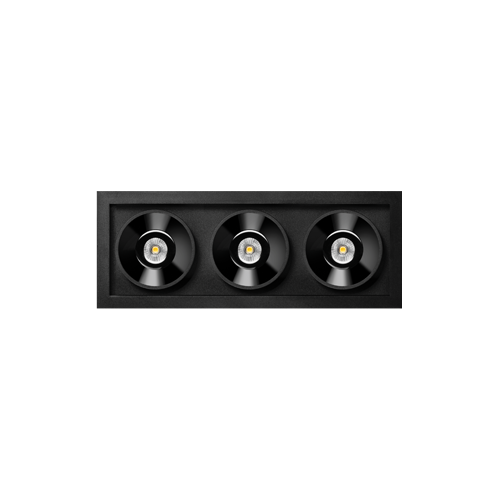 Product image 1: BLACK FOSTER REC 3 FLOOD DIM PUSH 3000K N