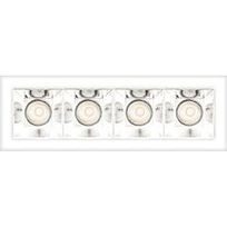 Product image 1: SHARP RECESSED TRIM 4X 12W 930 VERY WIDE FLOOD WHITE  EXT.DRV + SCREEN 4X WHITE