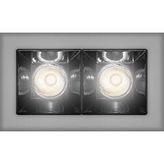 Product image 1: SHARP RECESSED TRIM 2X 6W 927 VERY WIDE FLOOD BLACK  EXT.DRV + SCREEN 2X WHITE