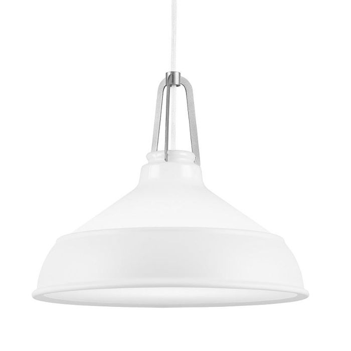 Product image 1: Worker Round Pendant Ø600, 3500 lm, White, 830, Opal