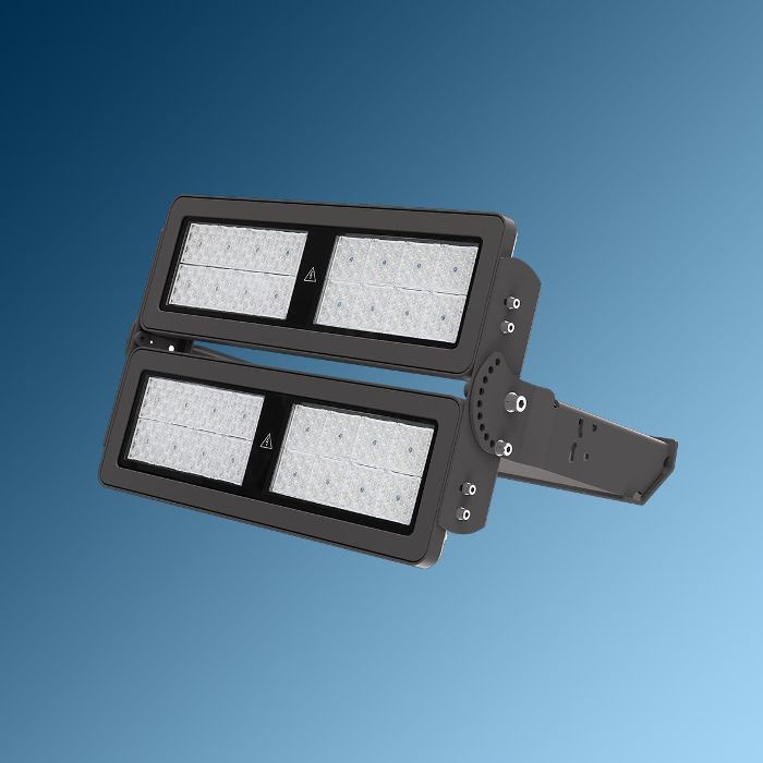 Product image 1: GALAXY 58000 Lm 400W LED symmetrical Modular flood light Luminaire ,Clear Temperad Glass , Gray Body ,6500K