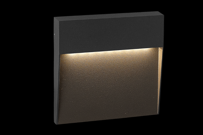 Imagen de productos 1: APLIQUE EXTERIOR PARED CUADRADO 3W GRIS ANTRAC.