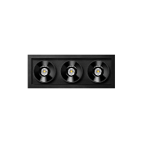 Product image 1: BLACK FOSTER REC 3 FLOOD DIM PUSH 3000K N