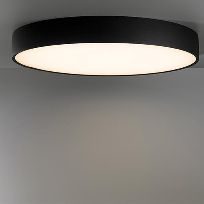 Product image 1: Flat moon 650 ceiling down LED 3000K GI black struc + prismatic