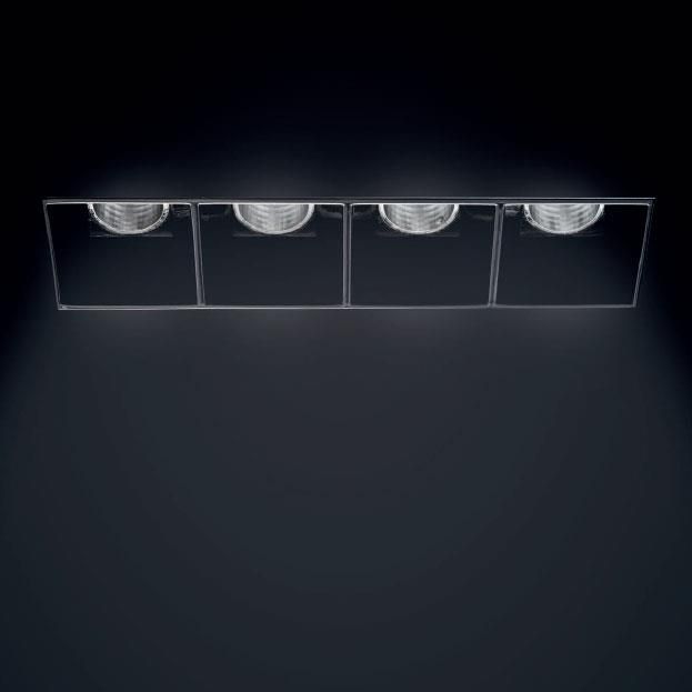 Product image 1: SHARP RECESSED TRIMLESS 4X 12W 930 WIDE FLOOD EXT.DRV + SCREEN 4X BLACK