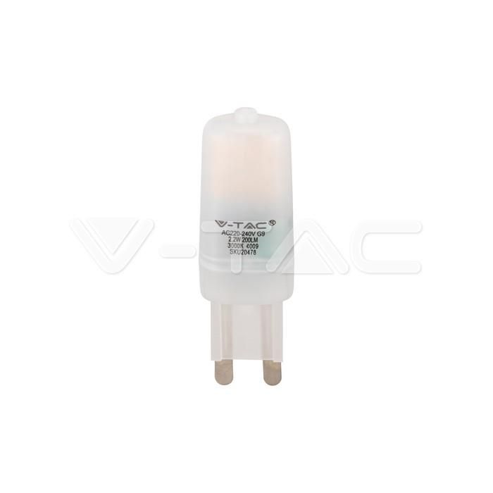 Product image 1: V-TAC  LED Spotlight SAMSUNG CHIP - G9 2.2W Plastic 3000K