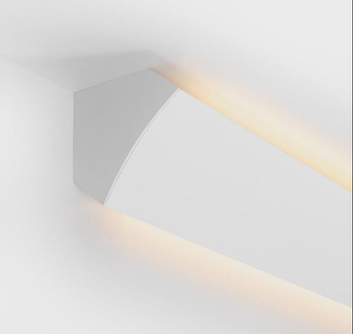 Produktbild 1: COMO corner curved ceiling LEDstrip 2000lm/m 2700K DE 0.05m white struc
