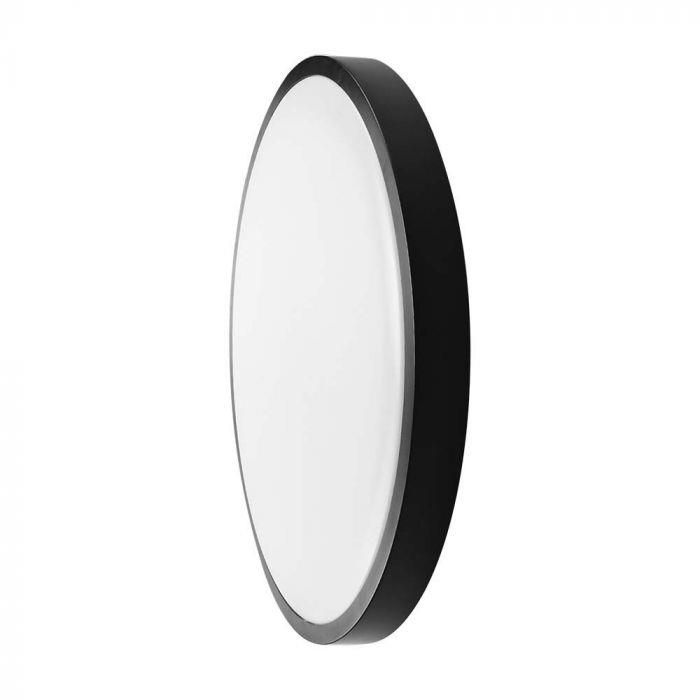 Immagine prodotto 1: V-TAC VT-8624 24W LED DOME LIGHT 6500K ROUND BLACK FRAME IP44