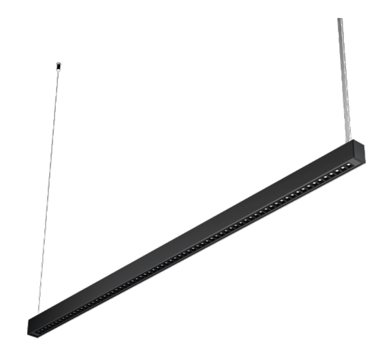 Product image 1: BARIS 40 LED UGR PLUS Z 4900lm I kl. IP44 1421mm 840 45W CZARNY 60D