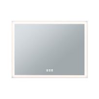 Product image 1: HomeSpa Mirra LED illuminated mirror, rectangular with heating function IP44 80x60 cm 22W WhiteSwitch