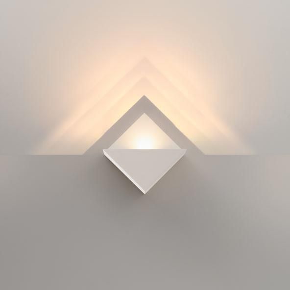 Product image 1: Impulse square wall 1xLED IP44 DE 3000K grey white struc
