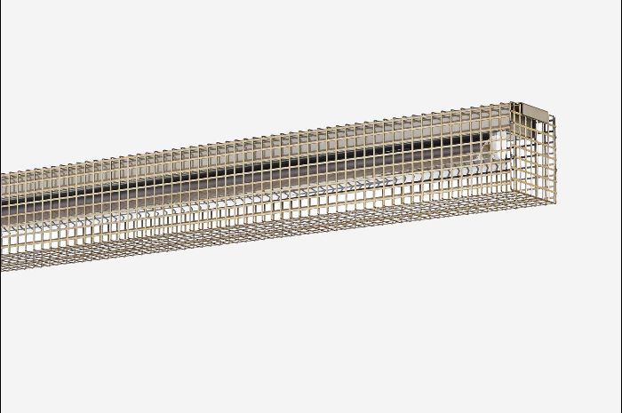 Product image 1: Grid Ceiling with reflector Square Holes (Gold)